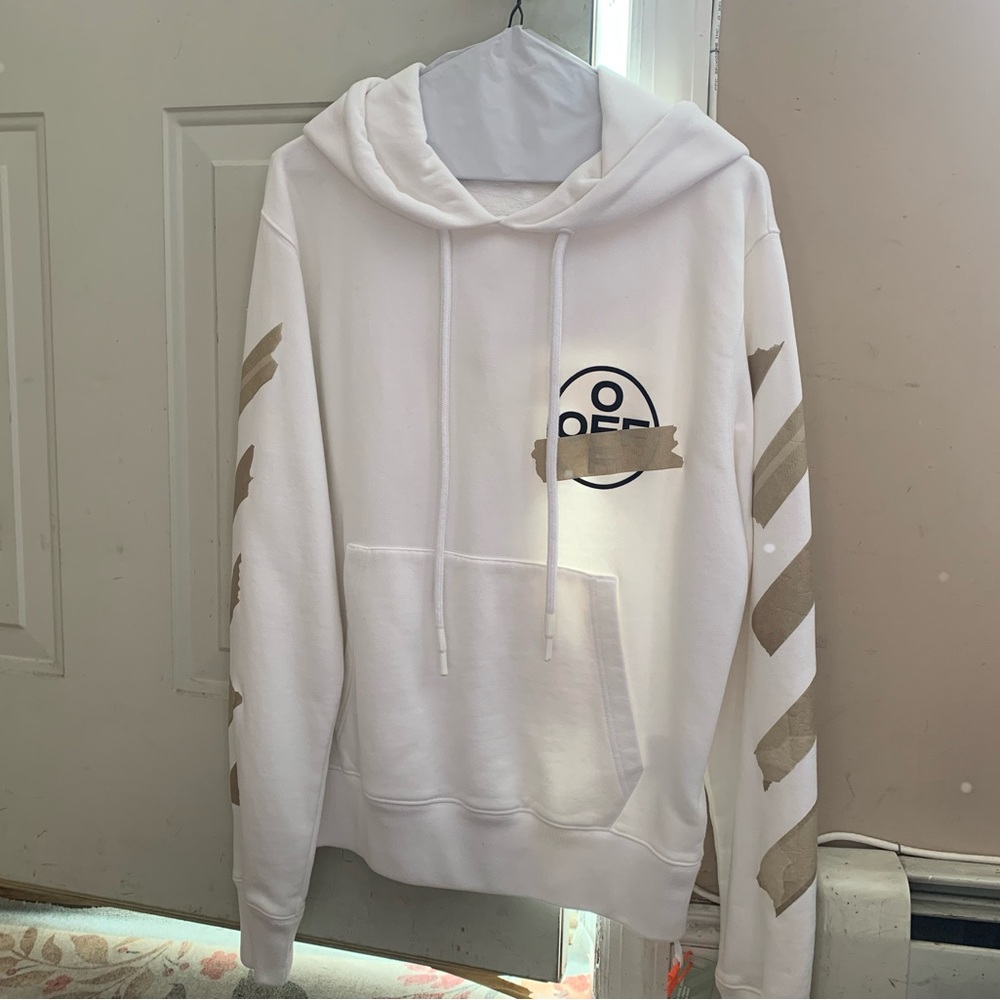 Off-White White and Tan Hoodie